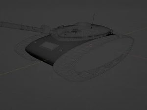 Gray toy tank 3D Model