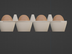 Chicken eggs in a tray 3D Model