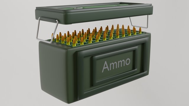 Military ammo box Model 3D .c4d .max .obj .3ds .fbx .stl .blend 