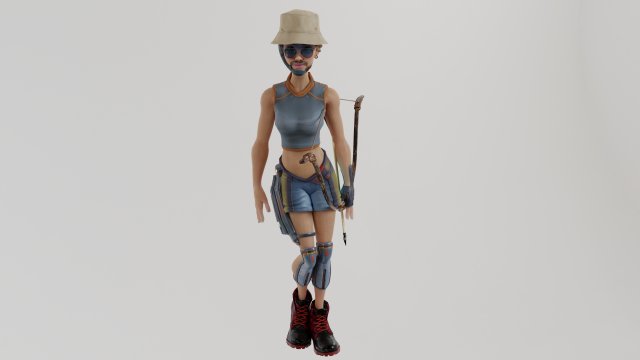 Unusual woman from the future Modelo 3D .c4d .max .obj .3ds .fbx .stl .blend 