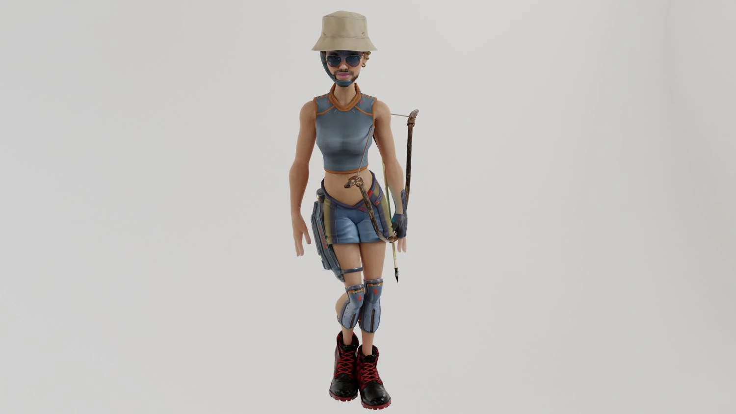 Unusual woman from the future 3D Model .c4d .max .obj .3ds .fbx .stl .blend 