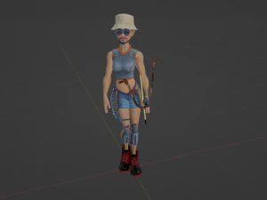 Unusual woman from the future 3D Model