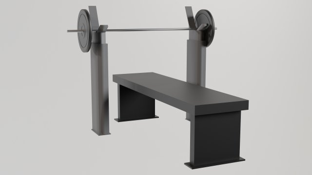 Bench for bench press 3D मॉडल .c4d .max .obj .3ds .fbx .stl .blend 