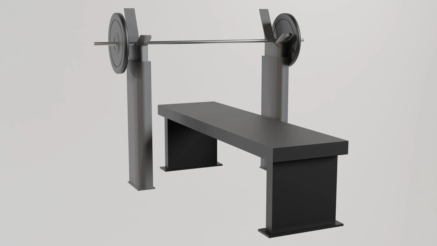 Bench for bench press 3D Model .c4d .max .obj .3ds .fbx .stl .blend 