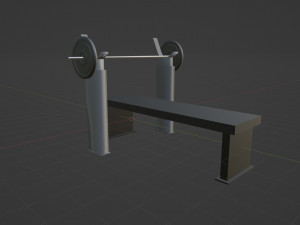 Bench for bench press 3D मॉडल
