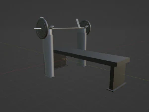 Bench for bench press 3D Model