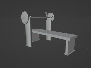 Bench for bench press 3D मॉडल
