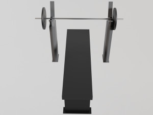 Bench for bench press 3D मॉडल