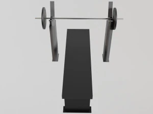 Bench for bench press 3D Model