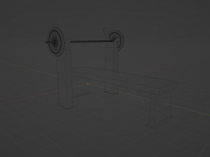 Bench for bench press 3D मॉडल