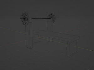 Bench for bench press 3D Model