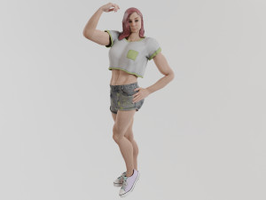 Strong girl 3D Model