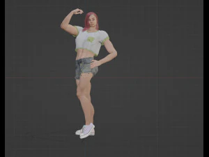 Strong girl 3D Model