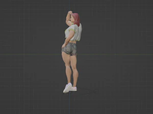 Strong girl 3D Model