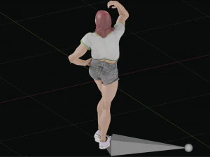 Strong girl 3D Model