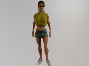 Beautiful zombie girl Modelo 3D