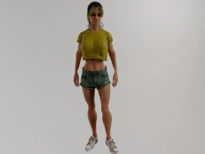 Gadis zombie yang cantik Model 3D