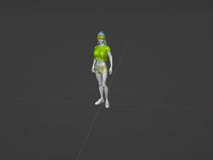 Beautiful zombie girl Modelo 3D