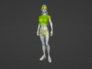 Beautiful zombie girl Modelo 3D
