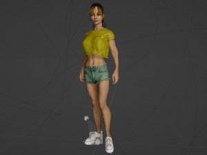 Beautiful zombie girl Modelo 3D