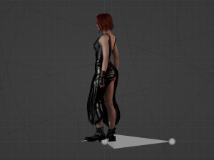 Young witch in black Modelo 3D