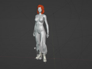 Young witch in black Modelo 3D