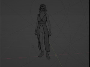 Young witch in black Modelo 3D
