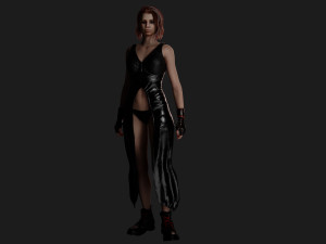 Young witch in black Modelo 3D