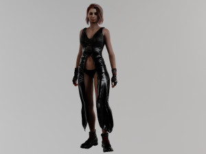 Young witch in black Modelo 3D