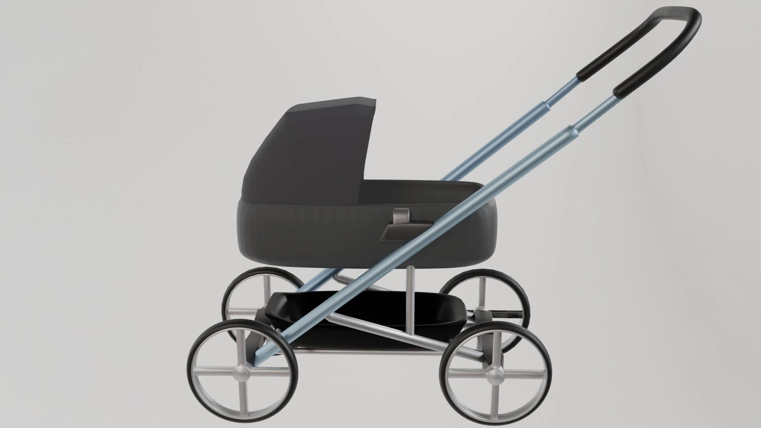 Baby carriage 3D Model .c4d .max .obj .3ds .fbx .stl .blend 
