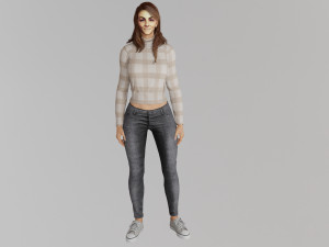 Cute girl 3D Model