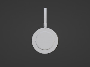 White headphones with black ear pads 3D Модель
