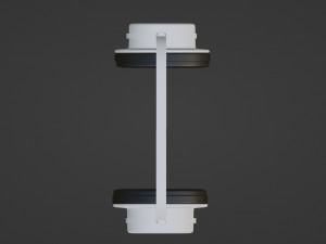White headphones with black ear pads 3D Модель