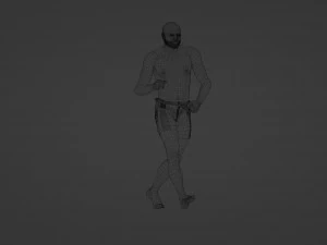 Lutador careca Modelo 3D