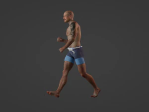 Lutador careca Modelo 3D