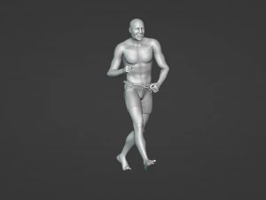 Lutador careca Modelo 3D