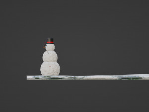 Snowman with a hat 3Dモデル