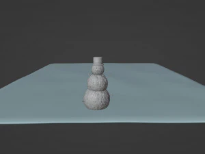 Snowman with a hat 3D Model