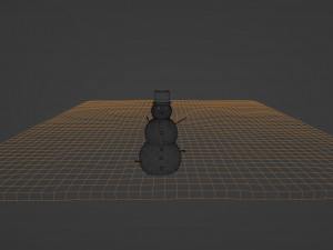 Snowman with a hat 3Dモデル