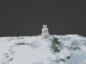 Snowman with a hat 3Dモデル