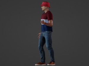 Young man in summer clothes 3D 模型