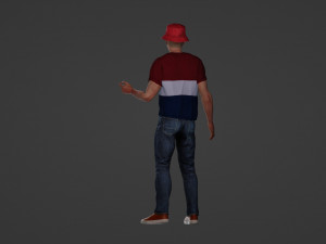 Young man in summer clothes 3D 模型