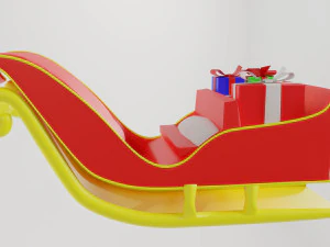 Kerstslee van de Kerstman 3D Model