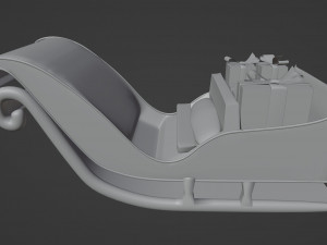 Christmas sleigh of Santa Claus 3D Model