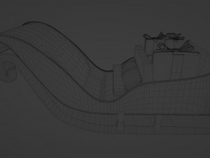 Christmas sleigh of Santa Claus 3D Model