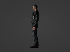 Brutal man in a jacket 3D Model
