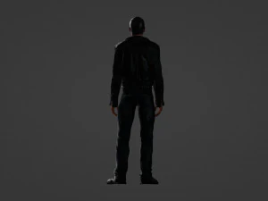 Brutal man in a jacket 3D Model