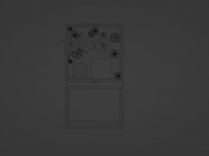 Box with holiday fireworks 3D Modell