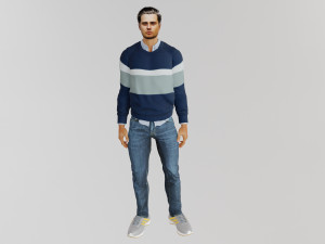 Handsome guy in a sweater 3Dモデル
