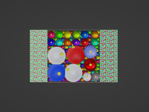 Box with Christmas balls 3D 모델